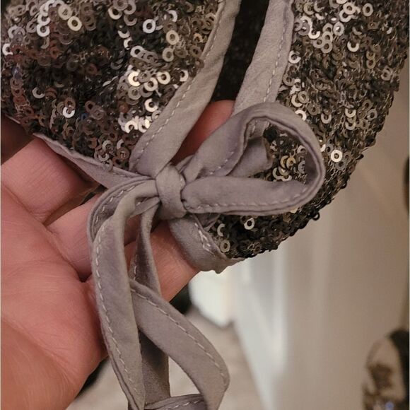 AVEC LES FILLES SILVER SEQUIN GLITTER TOP - Picture 9 of 10